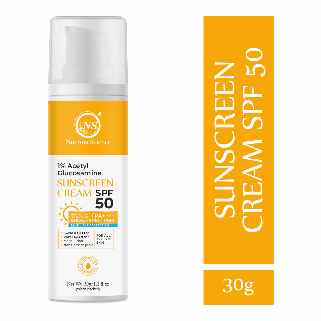 1% Acetyl Glucosamine Sunscreen Cream SPF 50 PA++++