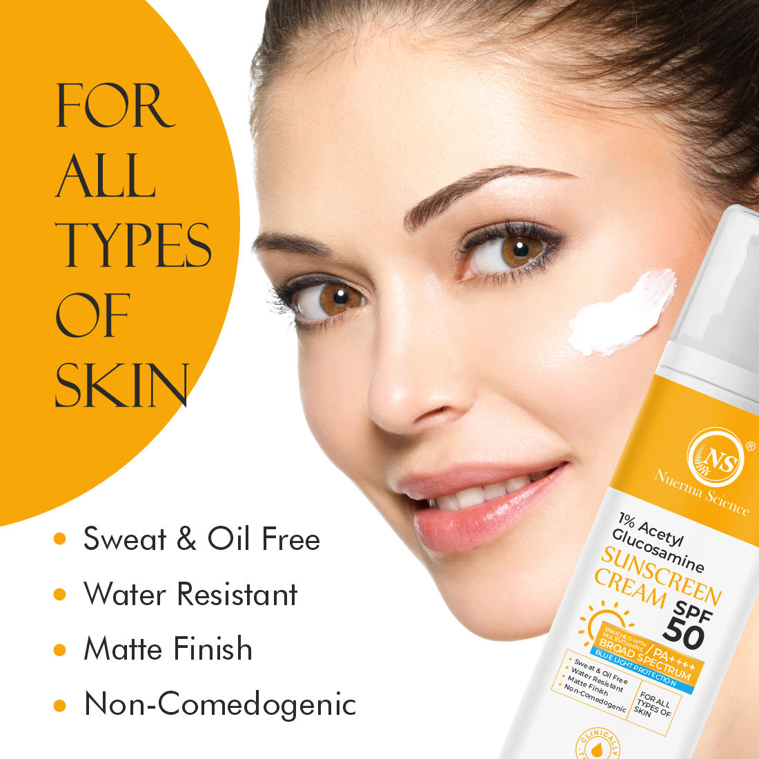 1% Acetyl Glucosamine Sunscreen Cream SPF 50 PA++++