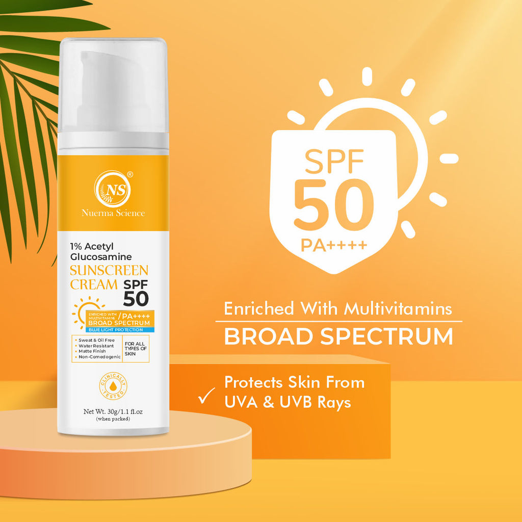 1% Acetyl Glucosamine Sunscreen Cream SPF 50 PA++++