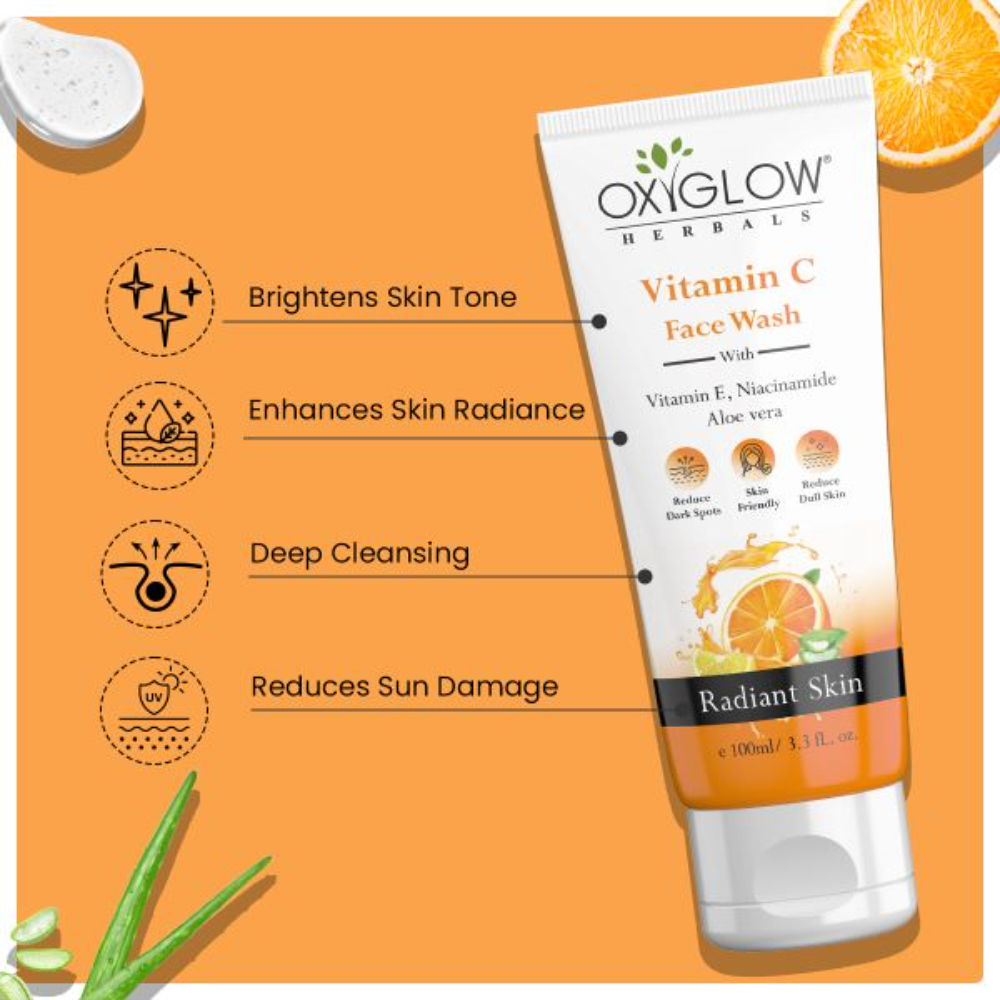 Vitamin C Face Wash With Vitamin E, Niacinanide & Aloe Vera