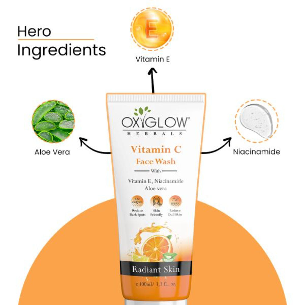 Vitamin C Face Wash With Vitamin E, Niacinanide & Aloe Vera