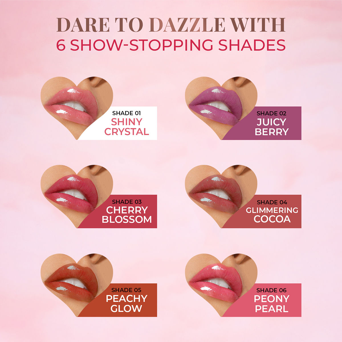 Serum Infused Lip Gloss, Cherry Blossom – Glossy Finish & Hydrating Feel