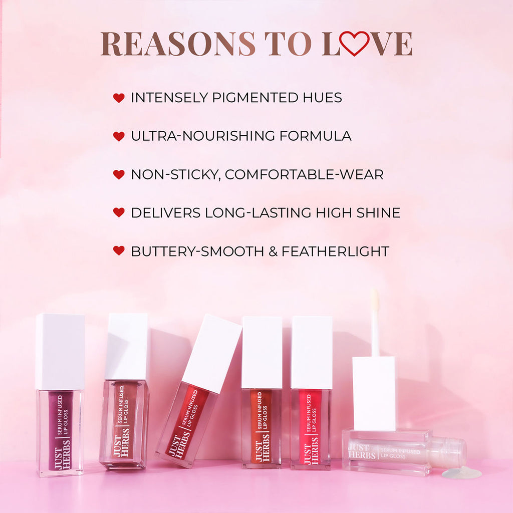 Serum Infused Lip Gloss, Cherry Blossom – Glossy Finish & Hydrating Feel