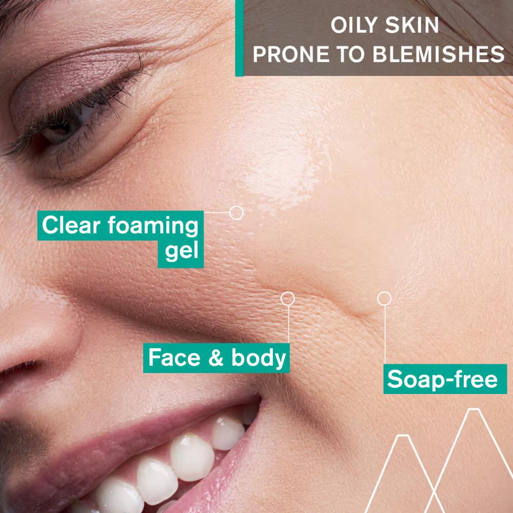 Hyseac Gentle Gel Face Wash for Oily Acne Prone Skin Foams, Purifies & Eliminates Excess Oil