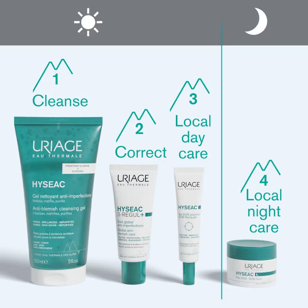 Hyseac Gentle Gel Face Wash for Oily Acne Prone Skin Foams, Purifies & Eliminates Excess Oil