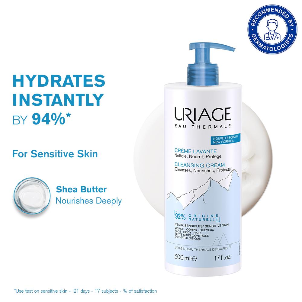 Cleansing Cream With Shea Butter, Glycerine For Sensitive Skin On Face & Body, Soap-Free