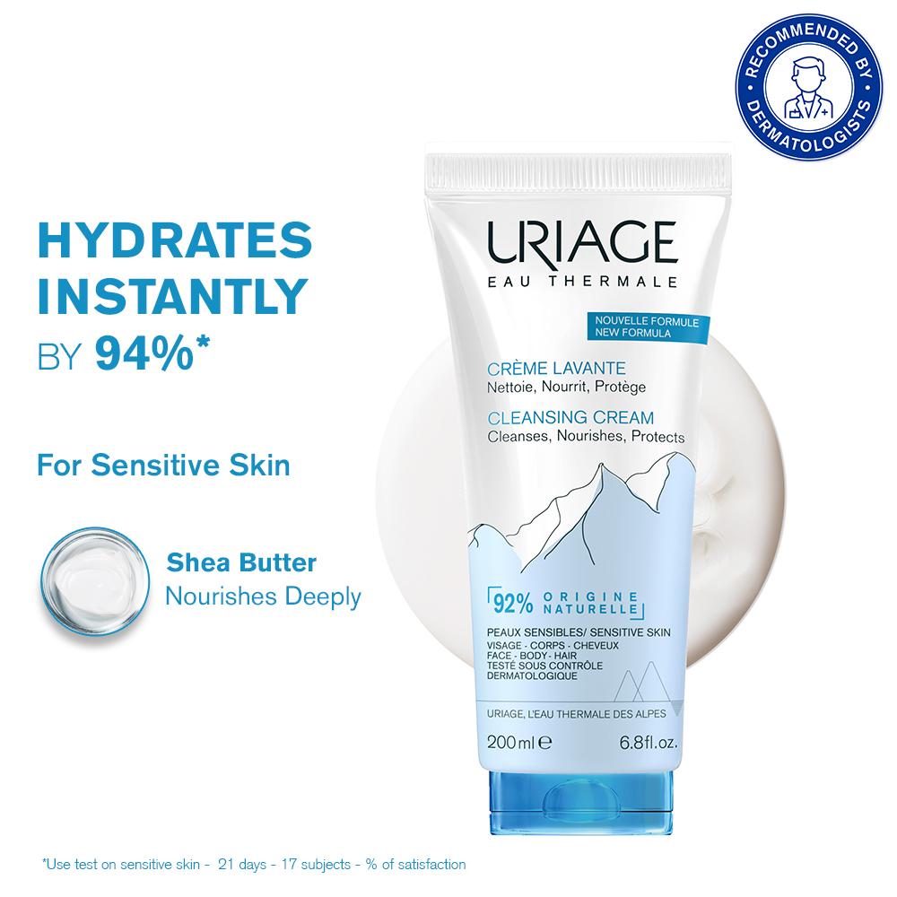Cleansing Cream With Shea Butter, Glycerine For Sensitive Skin On Face & Body, Soap-Free - 200ml