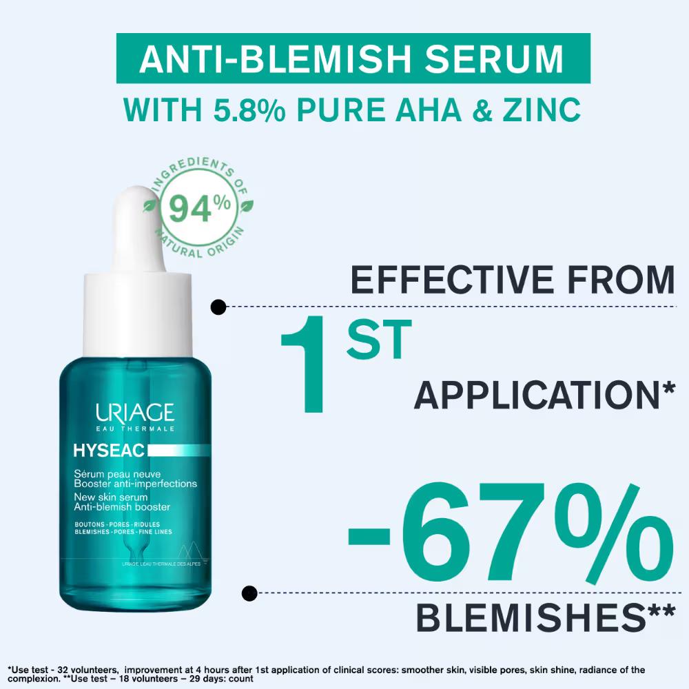 Hyseac Skin Anti-Blemish Serum 5.8% AHA for Hormonal Peak & Stress Acne Dermat Recommended
