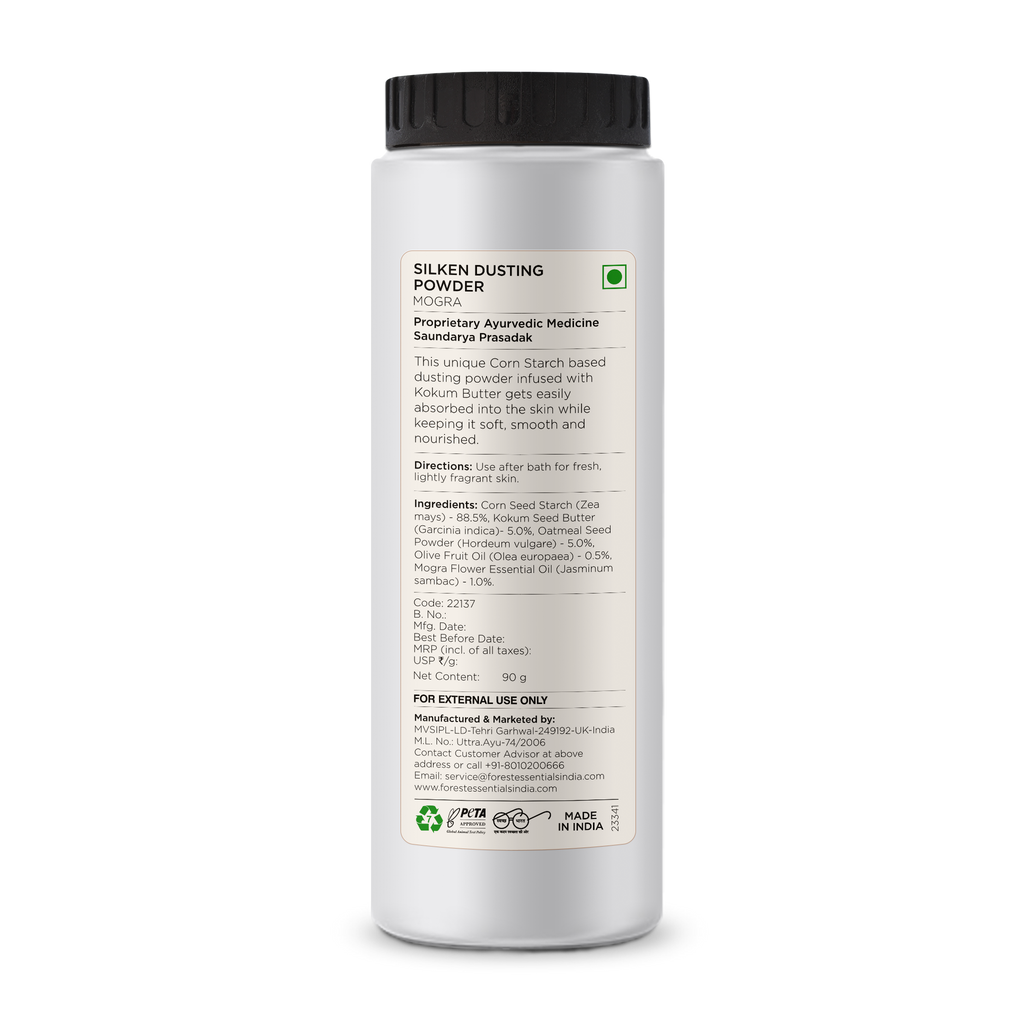 Silken Mogra Natural Dusting Powder - Lightly Scented