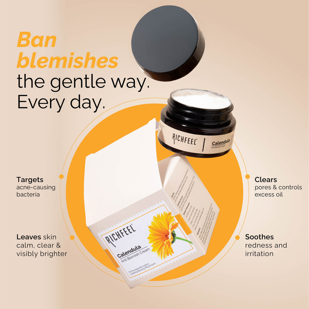 Calendula Anti-Blemish Cream - Soothing Echinacea for Acne, Blackheads & Pores