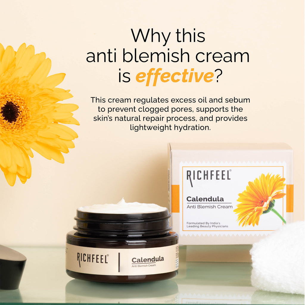 Calendula Anti-Blemish Cream - Soothing Echinacea for Acne, Blackheads & Pores