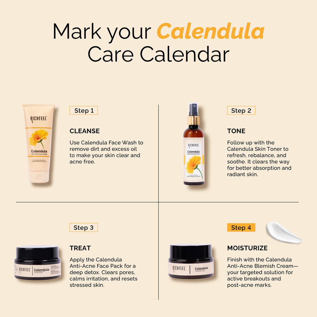 Calendula Anti-Blemish Cream - Soothing Echinacea for Acne, Blackheads & Pores