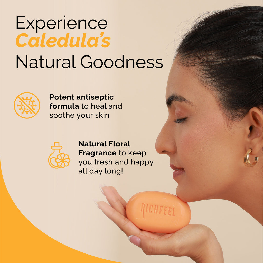 Calendula Anti-Acne Soap: Fights Pimples, Blemishes & Promotes Healthy, Luminous Skin