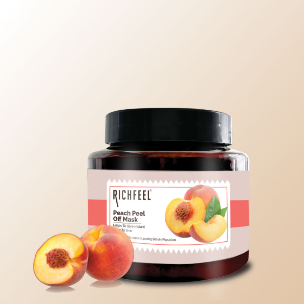 Peach Peel Off Mask for Glowing Skin , Deep Cleansing, Blackhead Removal, Cooling Effect