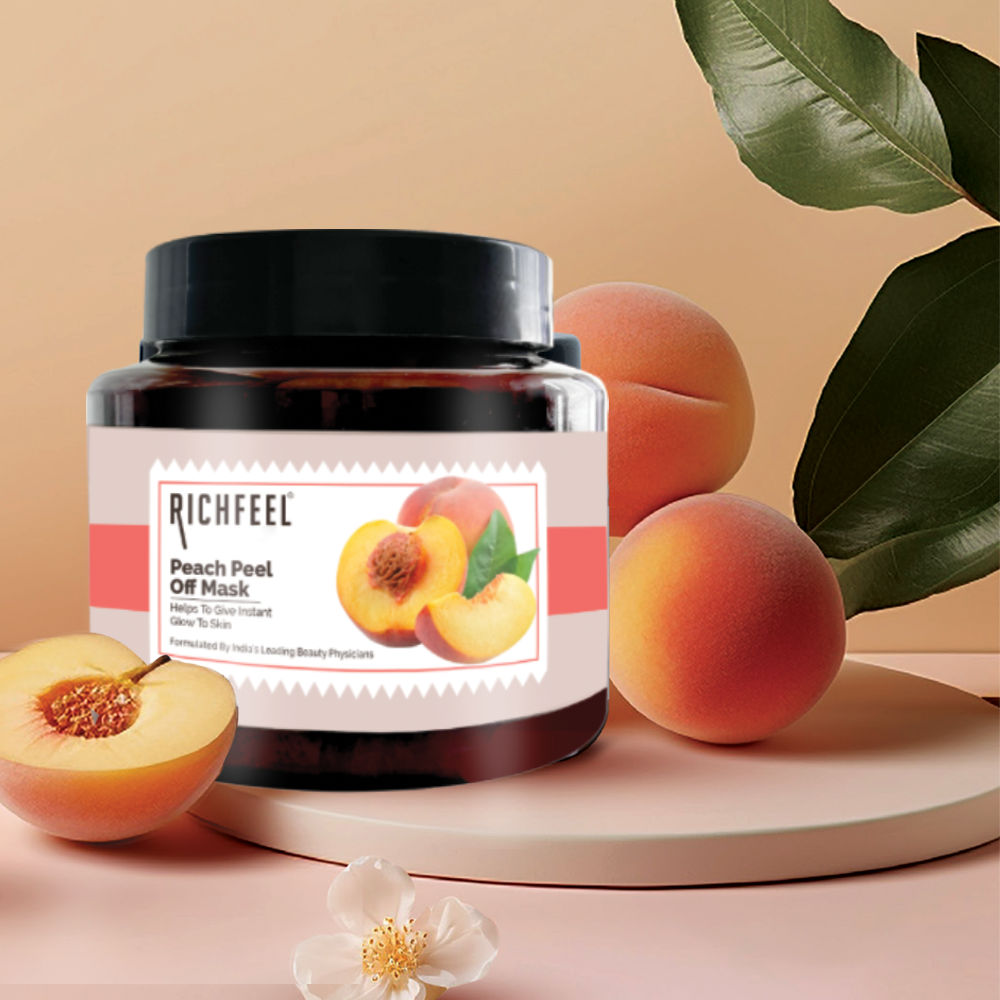 Peach Peel Off Mask for Glowing Skin , Deep Cleansing, Blackhead Removal, Cooling Effect