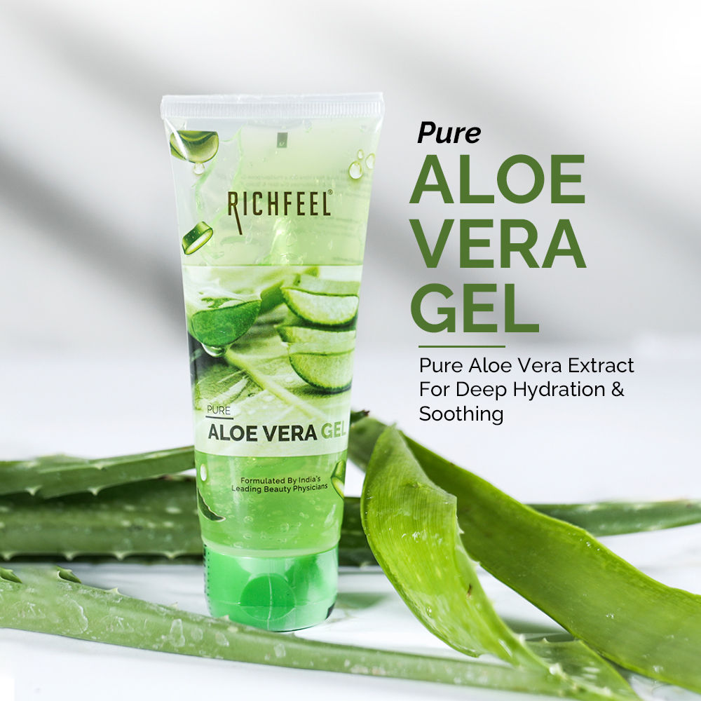 Pure Aloe Vera Gel for Face, Skin & Hair , Ultimate Glow Gel for Men & Women