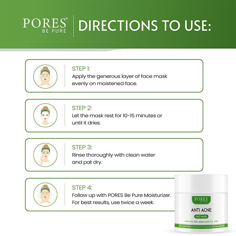 Anti Acne Face Pack With Salicylic Acid, Neem & Tea Tree