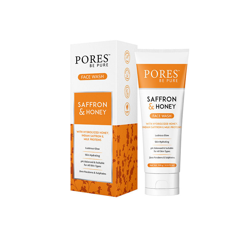 Saffron Glow Bright Face Wash With Honey