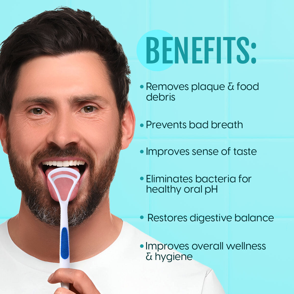 Tongue Cleaner Scraper with Double Edges for Fresh Breath Oral Hygiene & Digestive Health (2 pcs)