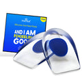 Silicone Gel Heel Pads Cushion Cup Insoles for Pain Relief, Heel Support, Shoe Inserts (1 Pair)