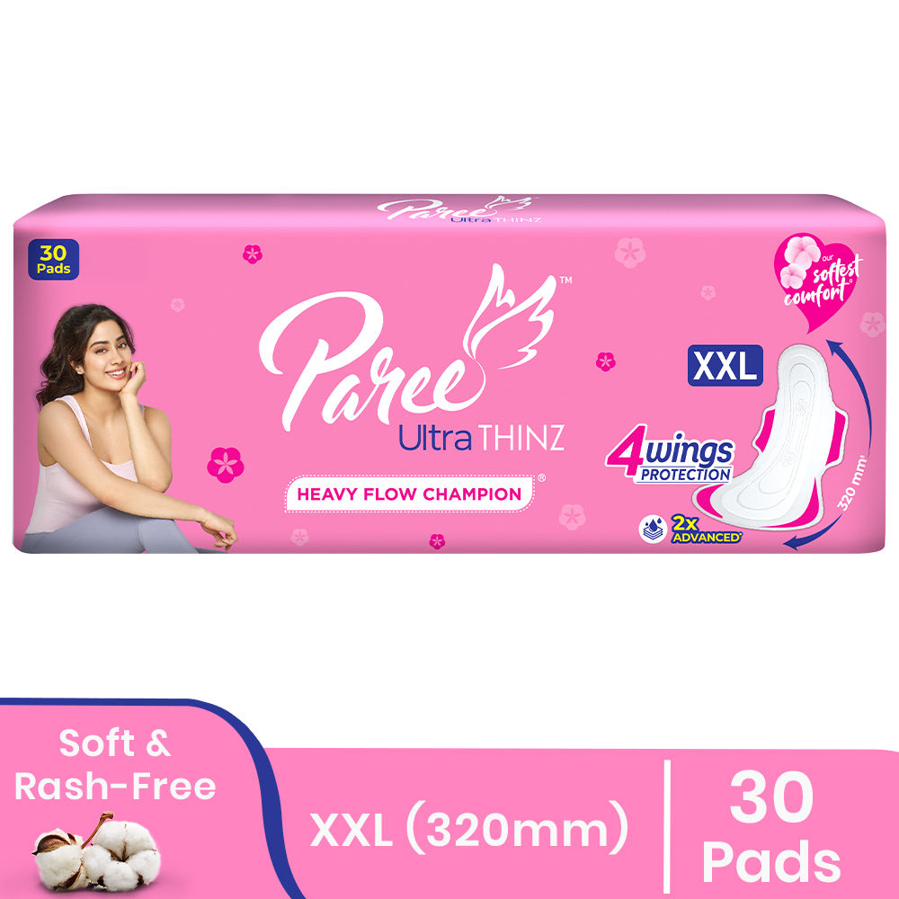 Ultra Thinz 30 Sanitary Pads Soft &Thin Pads Double Feathers for Extra Coverage - XXL