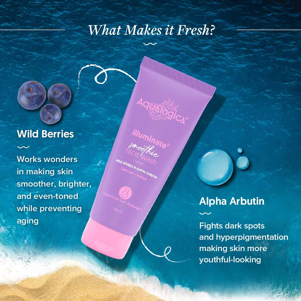 IIIuminate+ Smoothie Face Wash with Wild Berries & Alpha Arbutin for Luminous Glow
