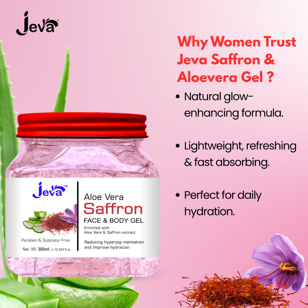 Aloe Vera Gel with Saffron - Hydrating, Brightening & Skin Revitalizing Care