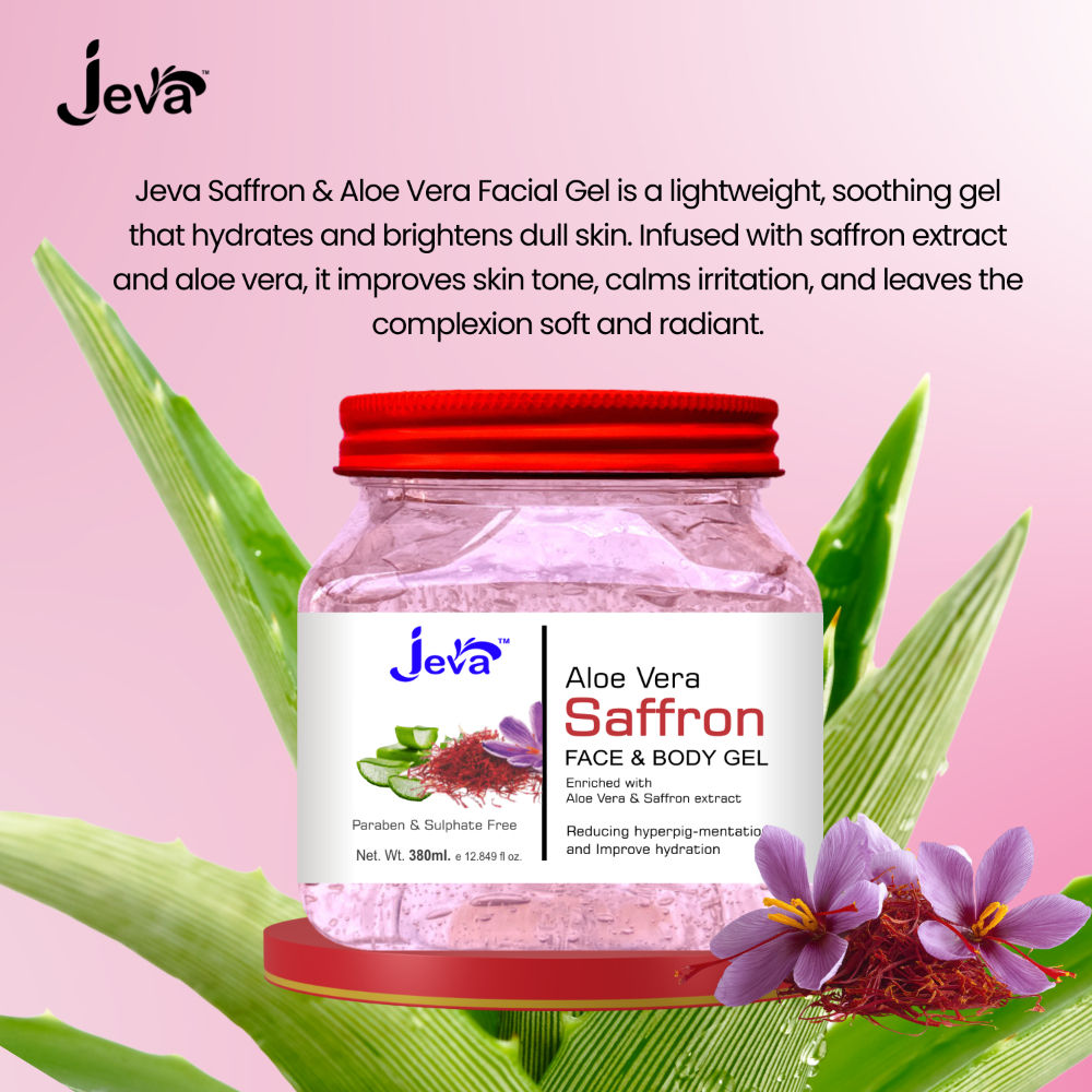Aloe Vera Gel with Saffron - Hydrating, Brightening & Skin Revitalizing Care