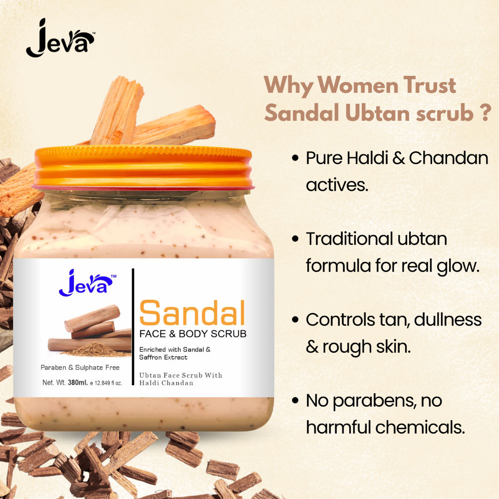 Sandal Ubtan Scrub with Haldi & Chandan - Natural Glow & Skin Brightening Gel