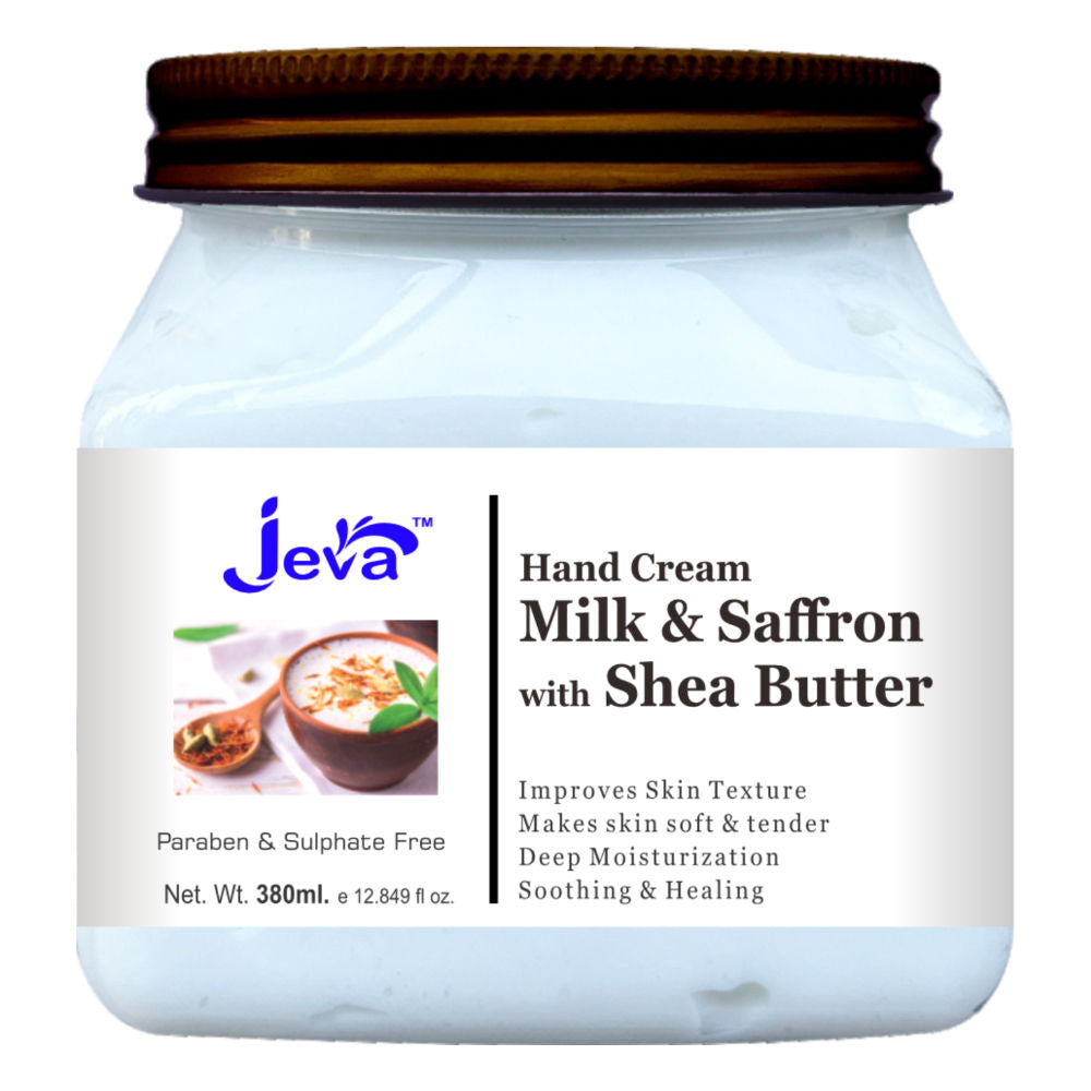 Milk and Saffron Hand Cream with Shea Butter Deep Moisturizing and Softening Gel