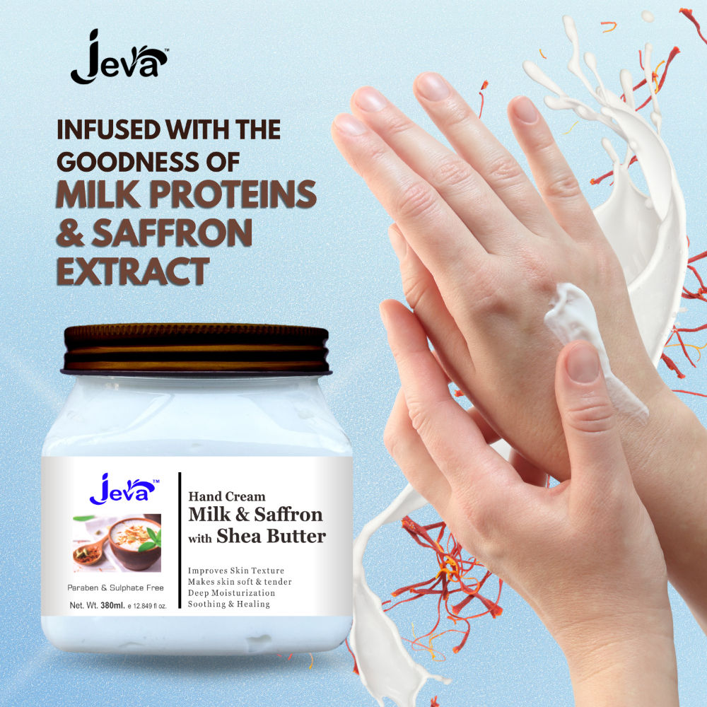 Milk and Saffron Hand Cream with Shea Butter Deep Moisturizing and Softening Gel