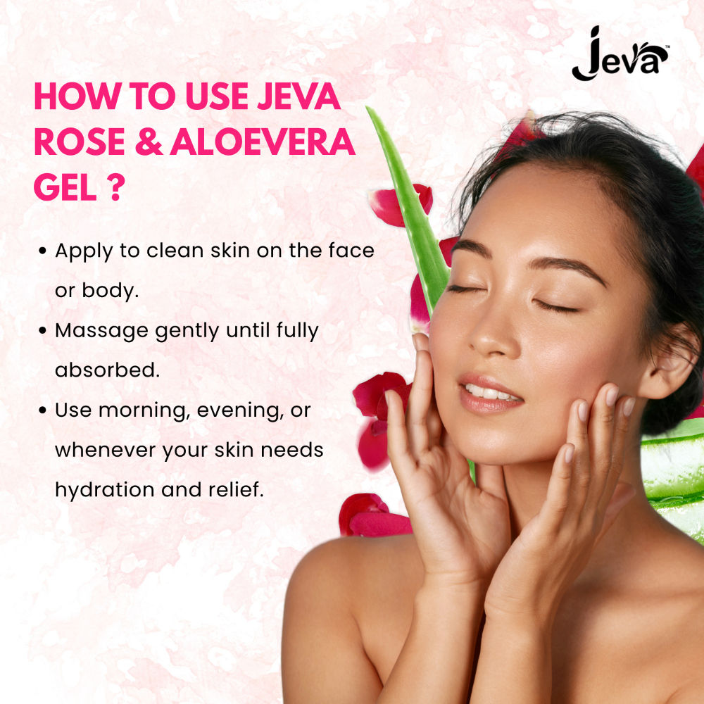 Rose and Aloe Vera Facial Massage Gel Soothing and Hydrating Gel for Radiant Skin