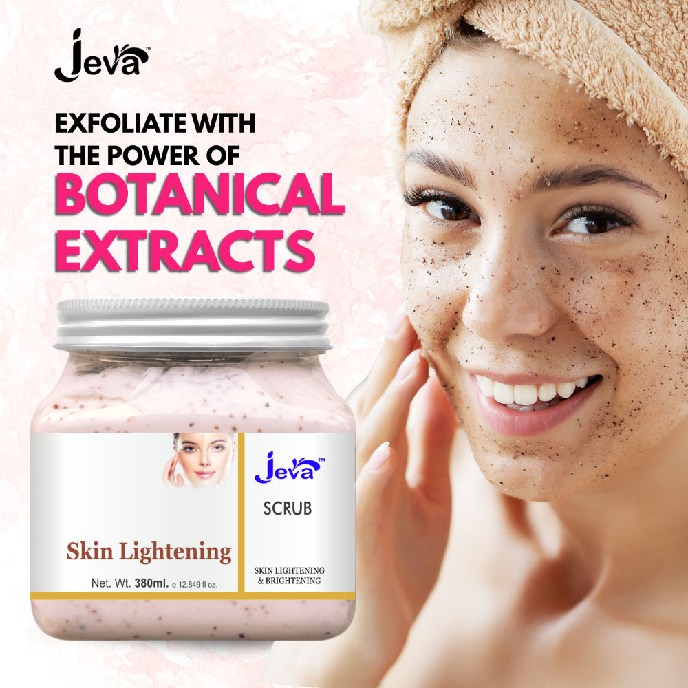 Skin Lightening Scrub Face & Body Exfoliates, Removes Dead Skin Cells & Enhances Glow