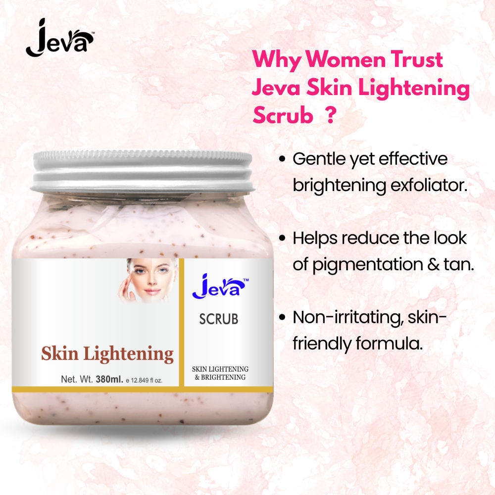 Skin Lightening Scrub Face & Body Exfoliates, Removes Dead Skin Cells & Enhances Glow