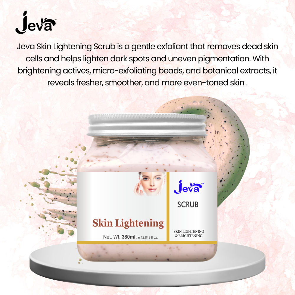 Skin Lightening Scrub Face & Body Exfoliates, Removes Dead Skin Cells & Enhances Glow