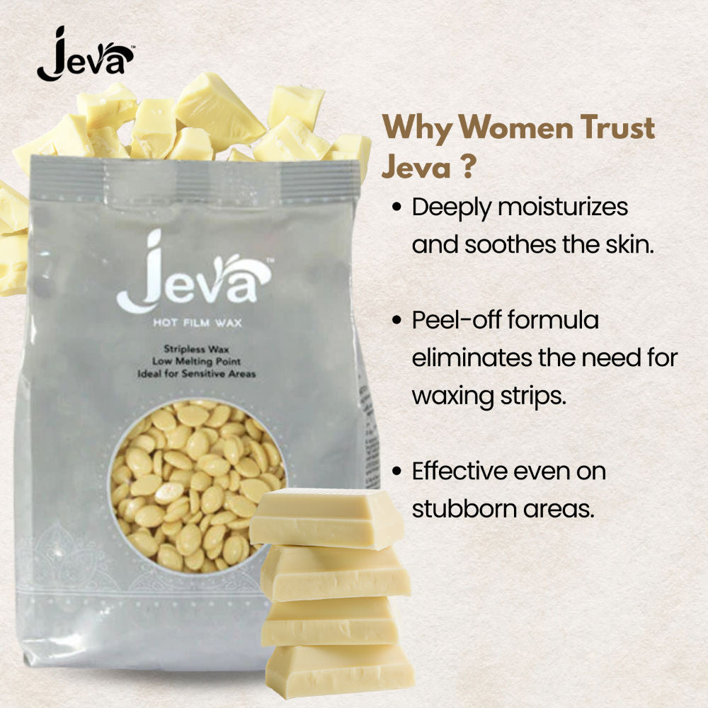 Hot Film Wax Natural Stripless Hard Wax Beads for Smooth Hair Removal Face & Body 500g