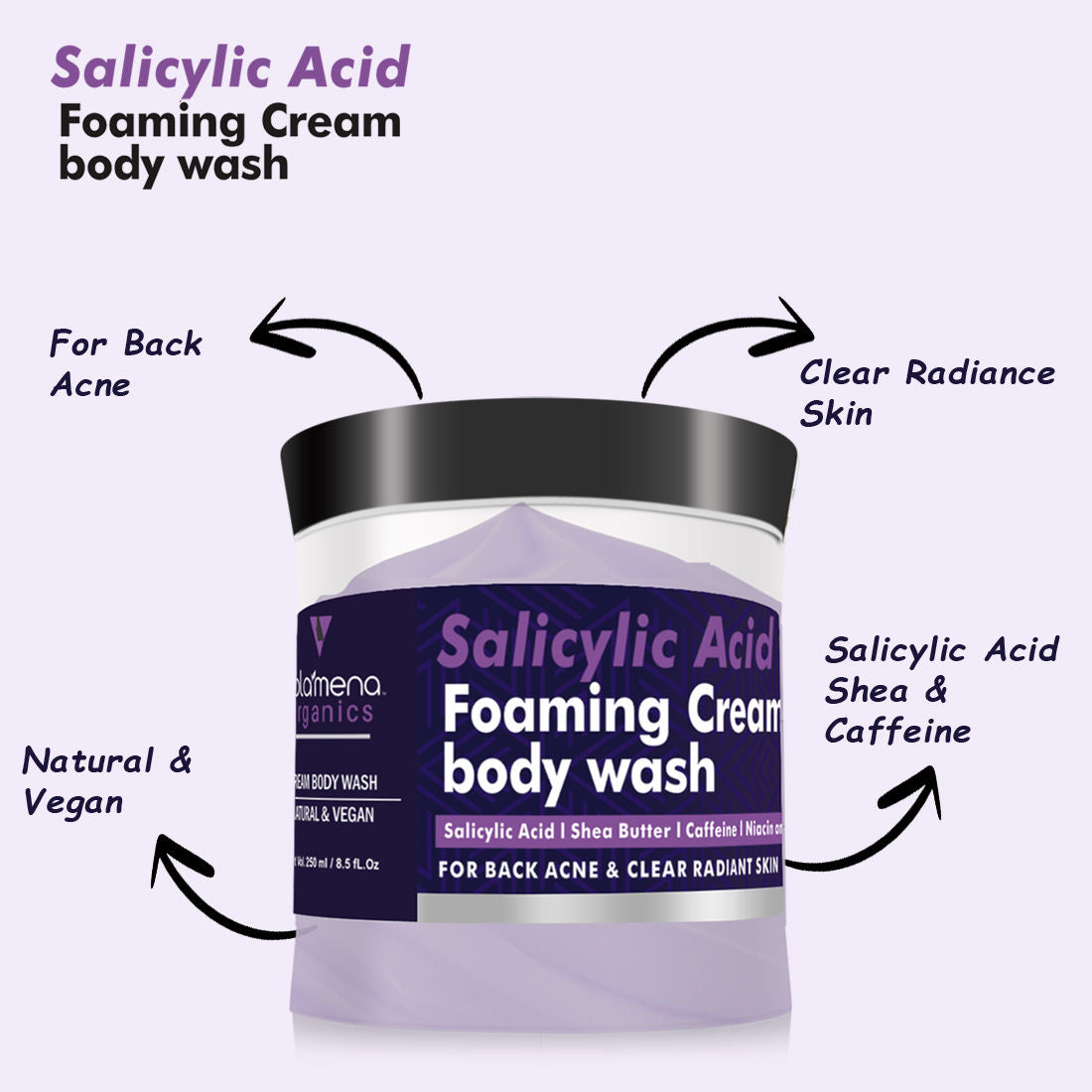 Organics Salicylic Acid Foaming Cream Body Wash