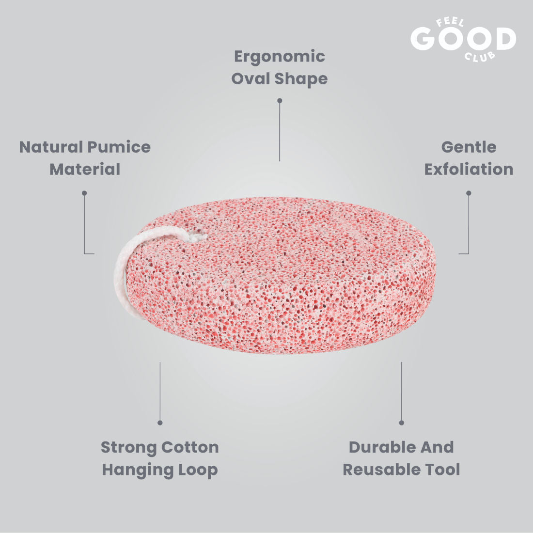 Pink Pumice Stone For Foot File Scrubber For Natural Skin Care Exfoliation & Pedicure