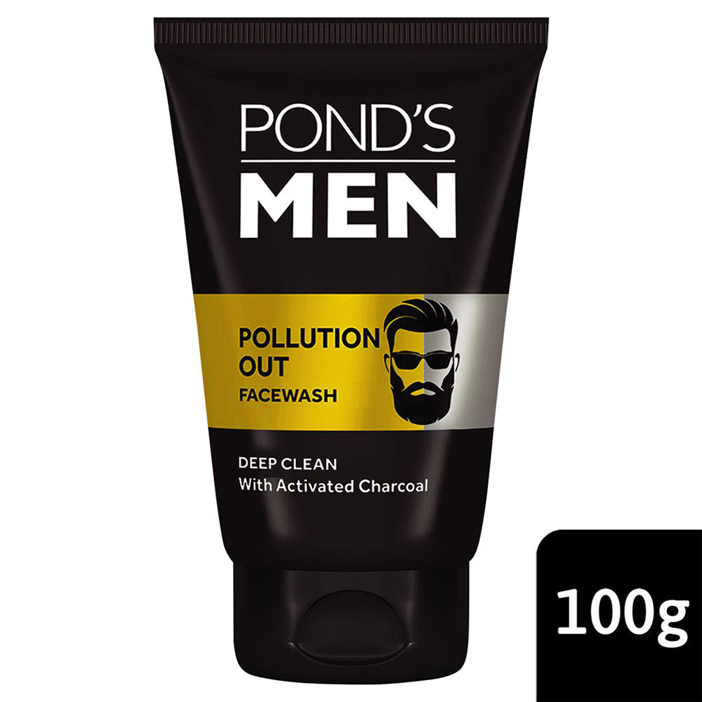 Men Pollution Out Activated Charcoal Deep Clean Face Wash