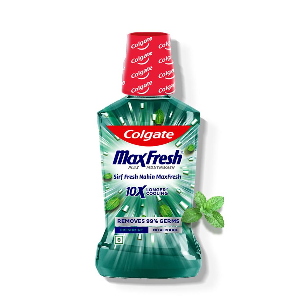Maxfresh Plax Antibacterial Mouthwash, Fresh Mint
