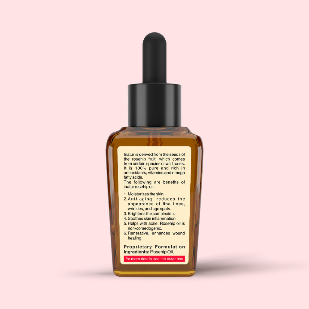 Rosehip Oil, 100% Pure & Cold Pressed, Moisturizing, Anti-Aging & Hydrating Facial Oil