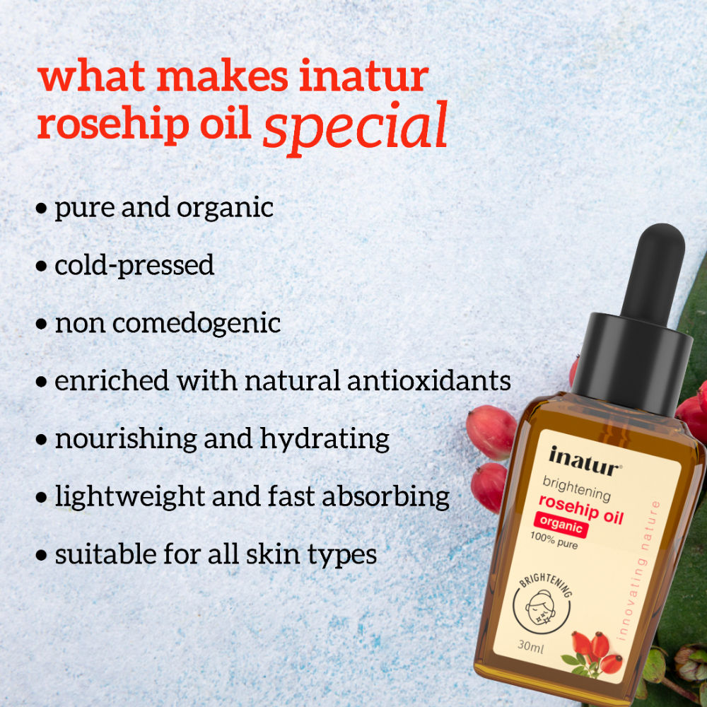 Rosehip Oil, 100% Pure & Cold Pressed, Moisturizing, Anti-Aging & Hydrating Facial Oil