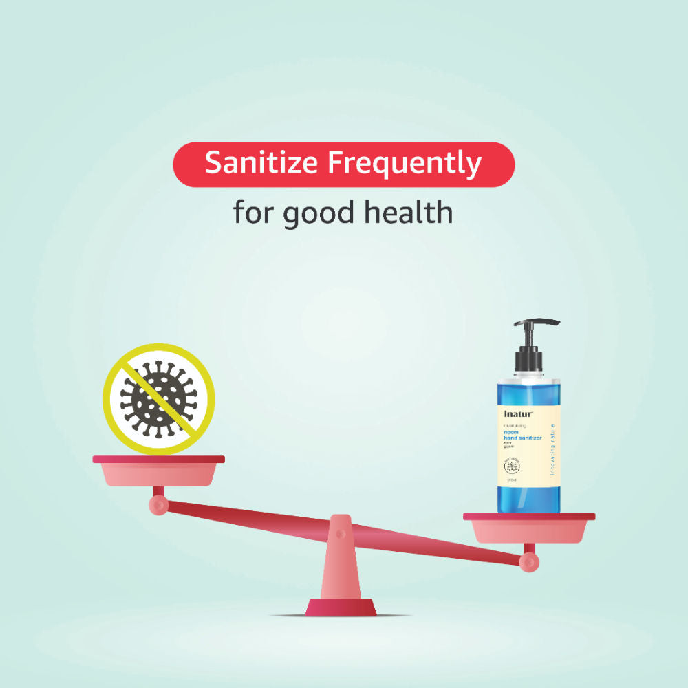 Hand Sanitizer Gel With 85% Alcohol, Neem & Glycerin, Kills 99.9% Germs & Quick-Dry, Kids Safe