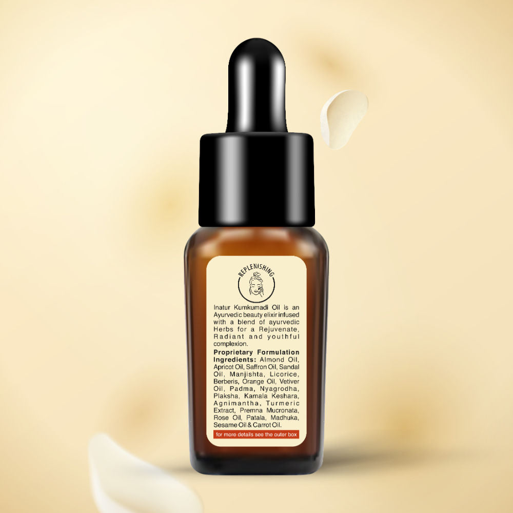 Kumkumadi Face Oil, Ayurvedic Glow Formula, Reduces Blemishes, Fine Lines, for All Skin