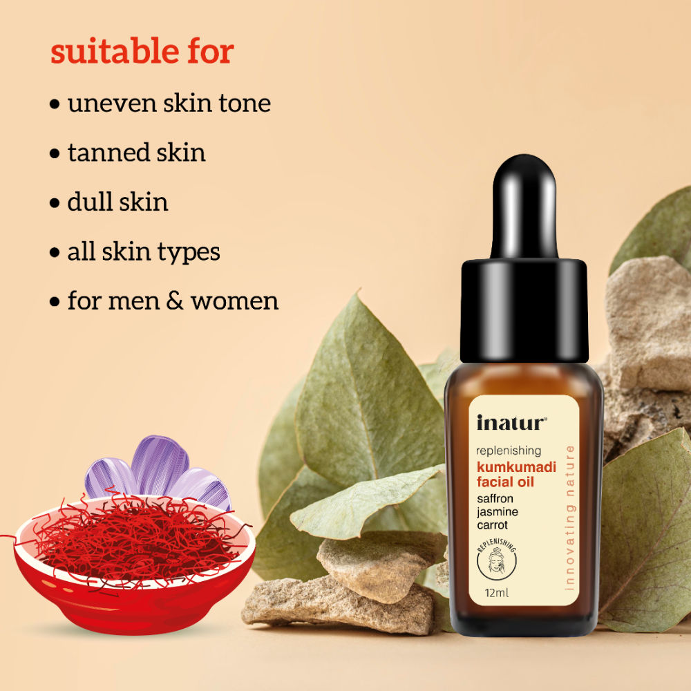 Kumkumadi Face Oil, Ayurvedic Glow Formula, Reduces Blemishes, Fine Lines, for All Skin
