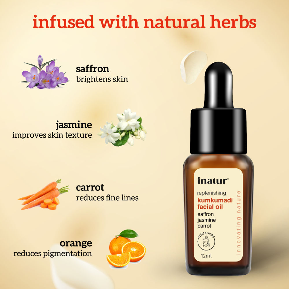Kumkumadi Face Oil, Ayurvedic Glow Formula, Reduces Blemishes, Fine Lines, for All Skin