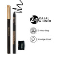 Bold & Black 2-In-1 Kajal & Liner With Vitamin-E 12-Hours of Stay With Sharpner