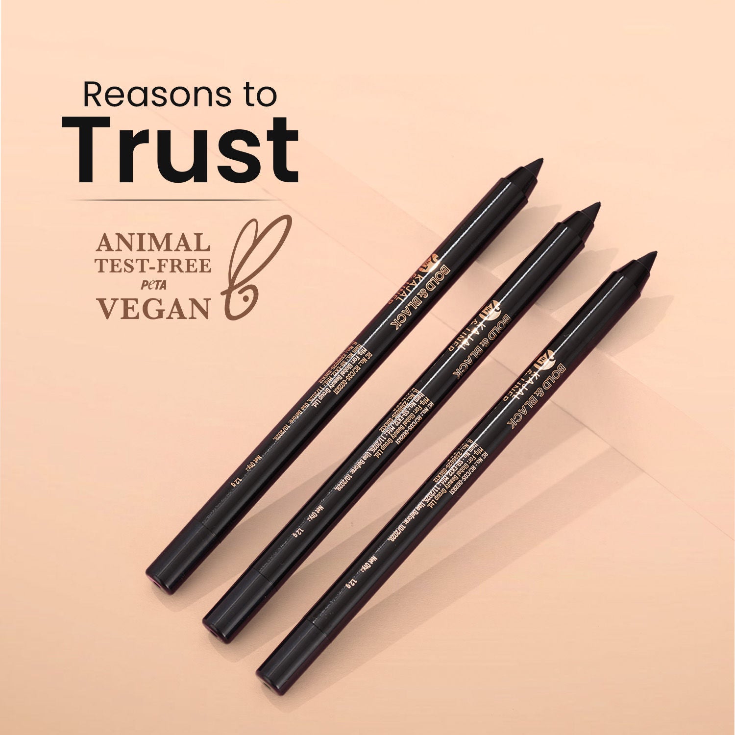 Bold & Black 2-In-1 Kajal & Liner With Vitamin-E 12-Hours of Stay With Sharpner