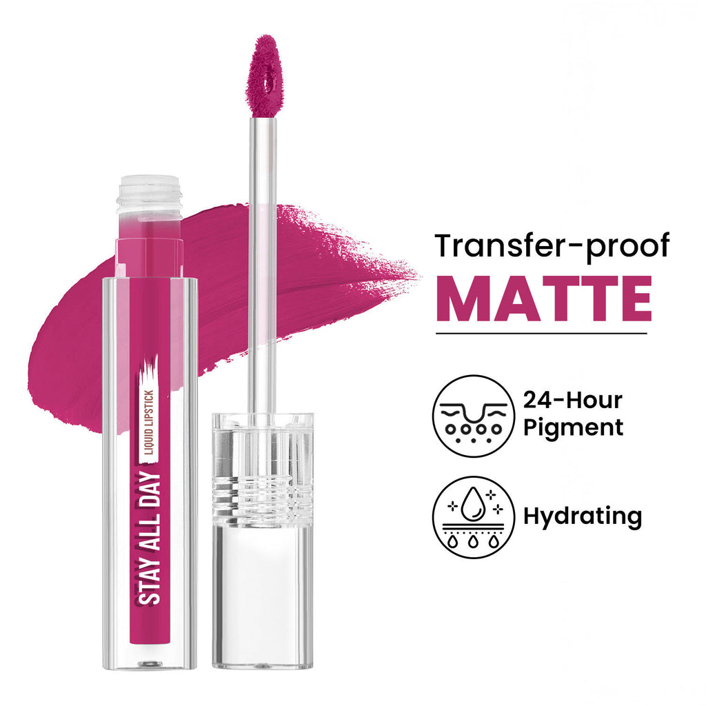Stay All Day Liquid Lipstick 24 Hour Stay Transfer-Proof - 11 Raw Plum