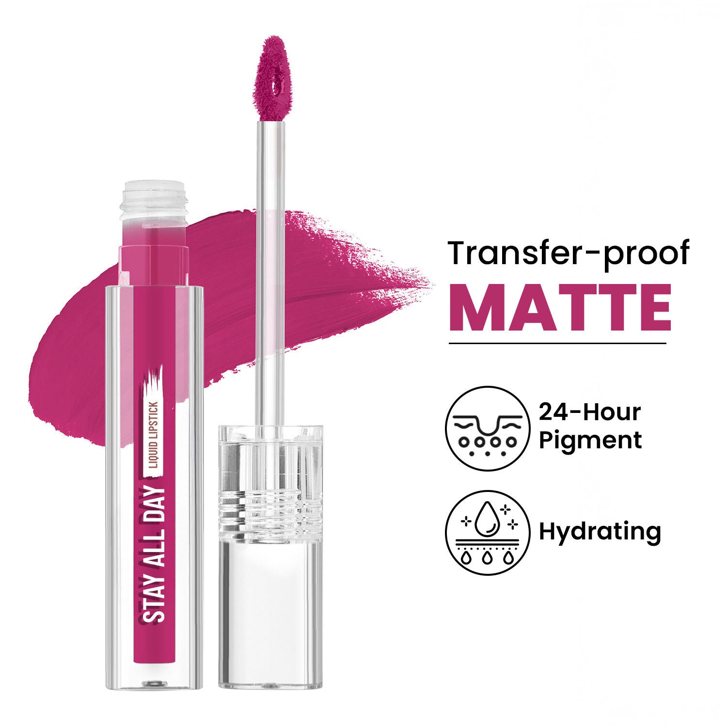 Stay All Day Liquid Lipstick 24 Hour Stay Transfer-Proof - 11 Raw Plum